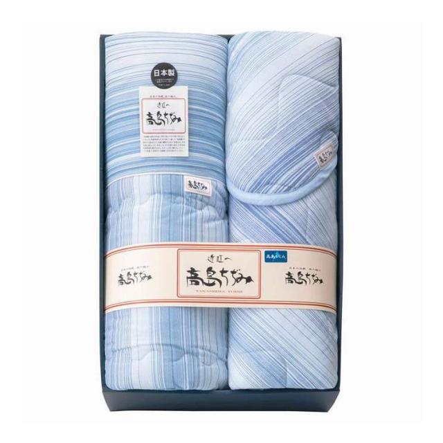 サラッと快適 肌布団&敷パッドセット 高島ちぢみ TKS2615 ギフト プレゼント(代引不可)【送料無料】