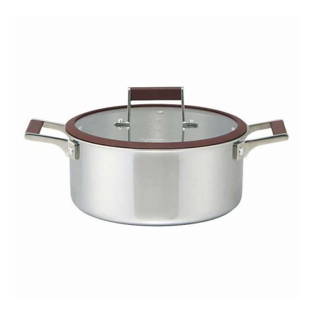 両手鍋22cm ラミーナ エムデザイン MLA-22W ギフト プレゼント(代引不可)【送料無料】