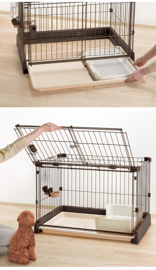 リッチェル サークル ケージ 90x60cm 高さ60cm 犬小屋 ペットサークル ペットケージ ゲージ 犬サークル 犬ケージ もっとお掃除簡単サークル 90-60 屋根面別売り 本体のみ Richell【送料無料】の通販は