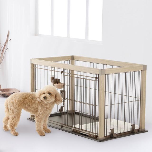 リッチェル アルミフレームペットサークル 110-60 本体 & 屋根面 サークル ケージ 110x60cm 高さ55cm 小型犬用 ゲージ ペットサークル スライドドア キズが付きにくい 犬 いぬ ペット用 Richell【送料無料】_1