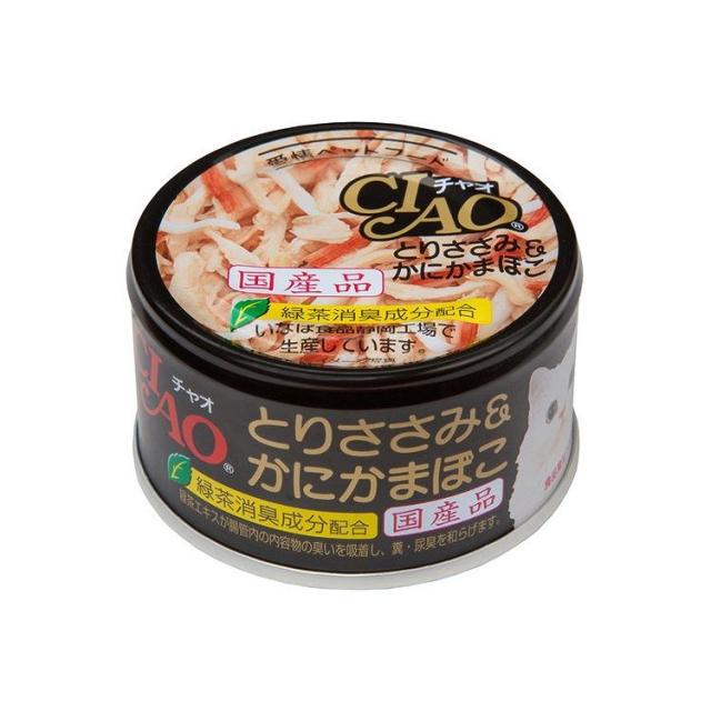 【24個セット】 CIAO とりささみ&かにかまぼこ 85g x24【送料無料】の通販は 5,340円
