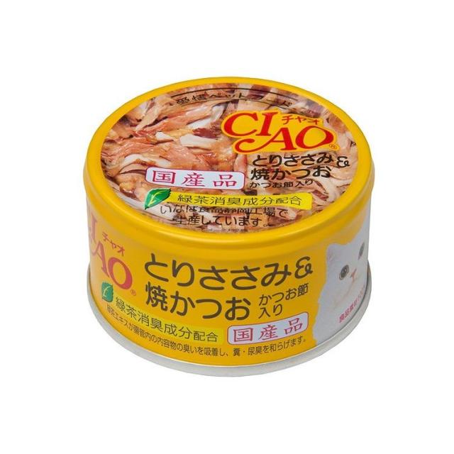 【48個セット】 CIAO とりささみ&焼かつお かつお節入り 85g x48【送料無料】