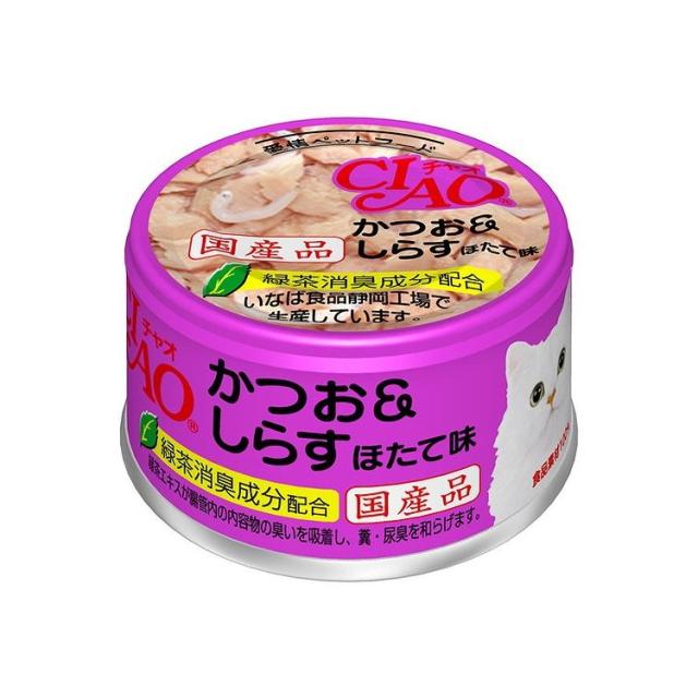 【24個セット】 CIAO かつお&しらす ほたて味 85g x24【送料無料】の通販は 5,340円