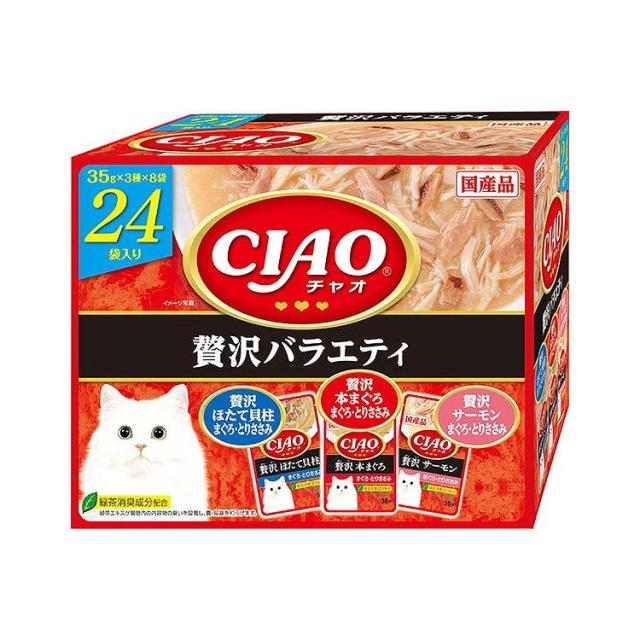 【4個セット】 CIAO パウチ 贅沢バラエティ 35g×24袋 x4【送料無料】