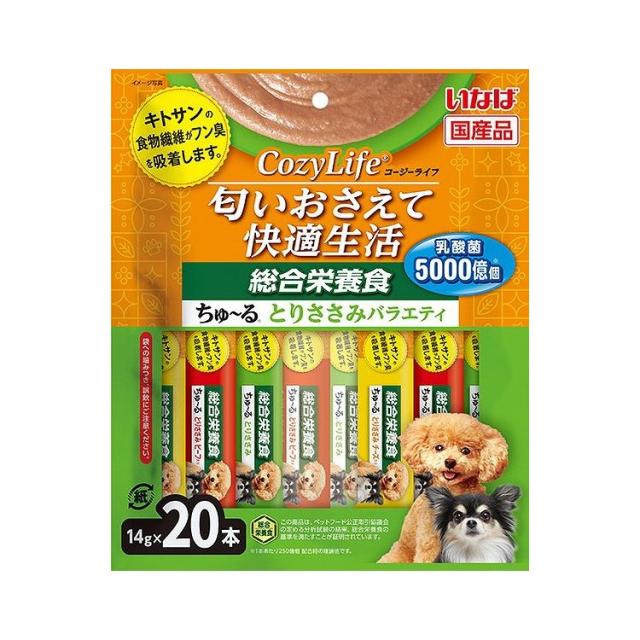 【8個セット】 いなば CozyLife 総合栄養食 ちゅ~る とりささみバラエティ 14g×20本入り x8【送料無料】