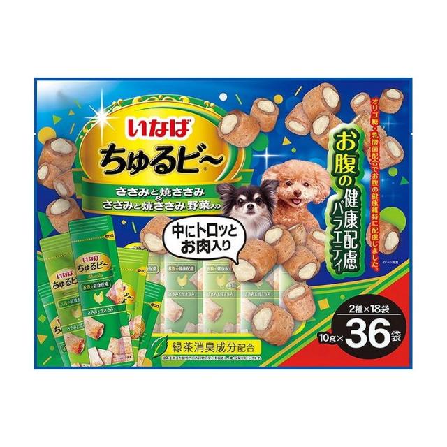 【4個セット】 いなば ちゅるビ~ お腹の健康配慮バラエティ 10g×36袋 x4【送料無料】