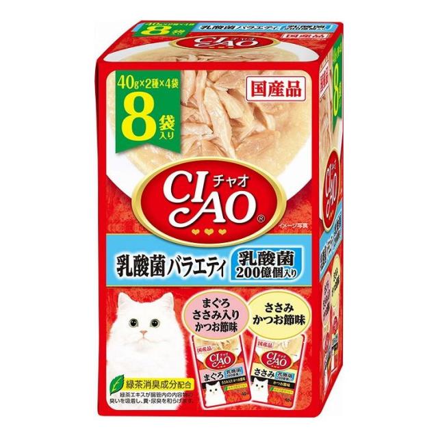 【12個セット】 CIAO パウチ 乳酸菌バラエティ 40g×8袋 x12【送料無料】