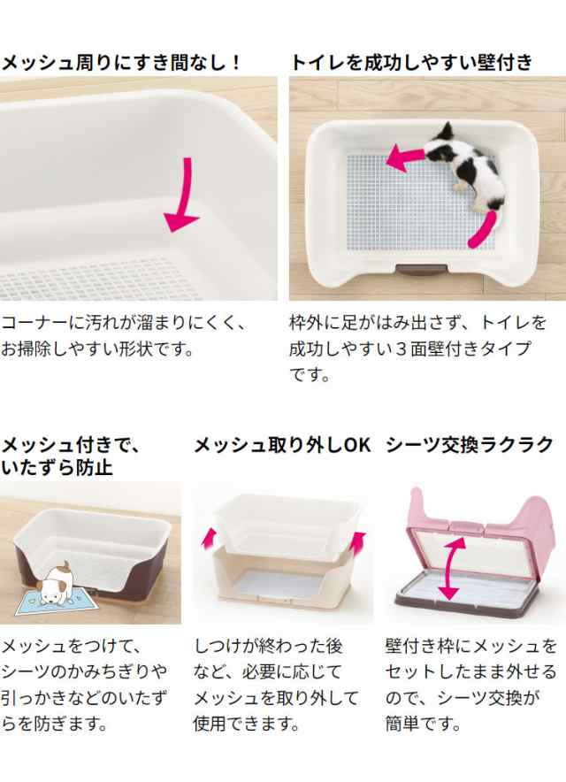 お掃除簡単ステップ壁付トイレメッシュ ワイド リッチェル Richell