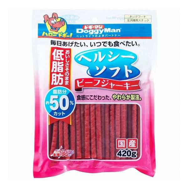 【24個セット】 ドギーマン ヘルシーソフトビーフジャーキー 420g x24【送料無料】の通販は 8,931円