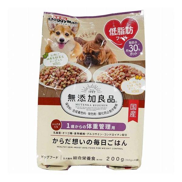 【12個セット】 ドギーマン 無添加良品 からだ想いの毎日ごはん 体重管理用 200g(50g×4袋) x12【送料無料】の通販は