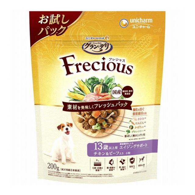 【12個セット】 ユニチャーム グラン・デリ フレシャス 13歳以上用 チキン&ビーフ入り 200g【送料無料】の通販は 5,030円