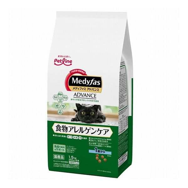 【6個セット】 ペットライン メディファスアドバンス 食物アレルゲンケア 1歳から 1.5kg (250g×6)【送料無料】の通販は