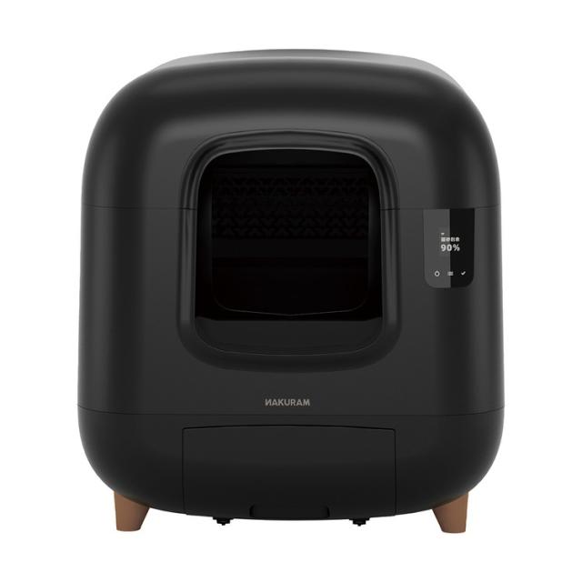 マルカン ナクラム 全自動猫トイレ 猫用トイレ 猫トイレ 自動 静音 消臭 大型 自動掃除 スマホ 連動 猫砂 飛散防止 飛び散り防止 多頭飼い 猫 猫用 トイレ nakuram【送料無料】