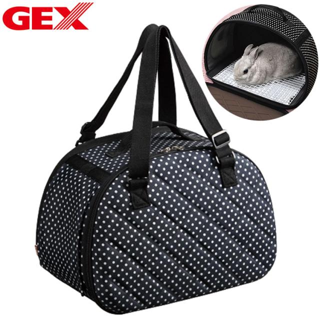 ジェックス ラビんぐ 快適キャリー ブラック 小動物用 キャリー バッグ ソフトキャリー ショルダー うさぎ 小動物 通院 お出かけ 外出 GEX【送料無料】の通販は 5,472円