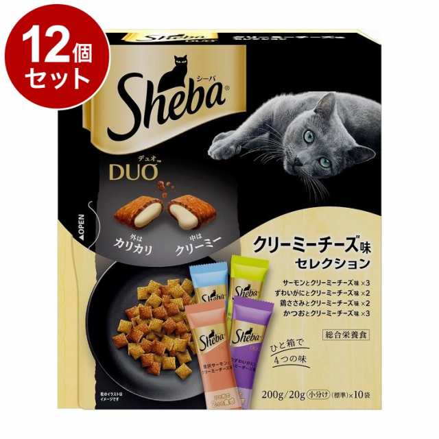 【12個セット】 シーバ デュオ クリーミーチーズ味セレクション 200g【送料無料】の通販はキャットフード・おやつ・ドリンク・サプリメント