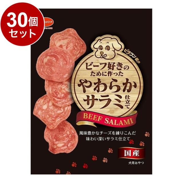 【30個セット】 日本ペットフード ビタワン君のビーフ好きのために作ったやわらかサラミ仕立て 70g【送料無料】