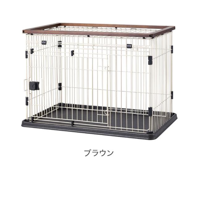 ボンビアルコン 犬用 ケージ サークル スライドドア & ペットレー クリアメッシュ S 木製 ウッド調 屋根付き 犬用ケージ ゲージ ハウス 横開き 木目 小型 コンパクト ウッドワン スライドドアサークル【送料無料】_13