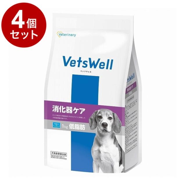 【4個セット】 マルカン ベッツウェル 犬用食事療法食 消化器ケア 低脂肪 1kg【送料無料】 8,075円