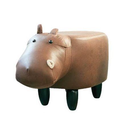 EF-ST02 かばモチーフのスツール(Paulポール) マークブラウン ■同梱不可■ 椅子 動物 かわいい インテリア 華やか おしゃれ(代引不可)【の通販は 7,596円