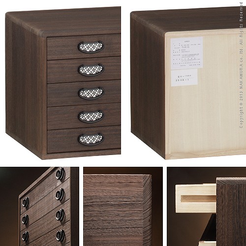 日本製 完成品 焼 桐 タンス 5段 五段 桐タンス 着物 収納 国産 幅98 チェスト 高さ41 奥行き45 おしゃれ 組み立て不要 おしゃれ(代引不可)【送料無料】_2