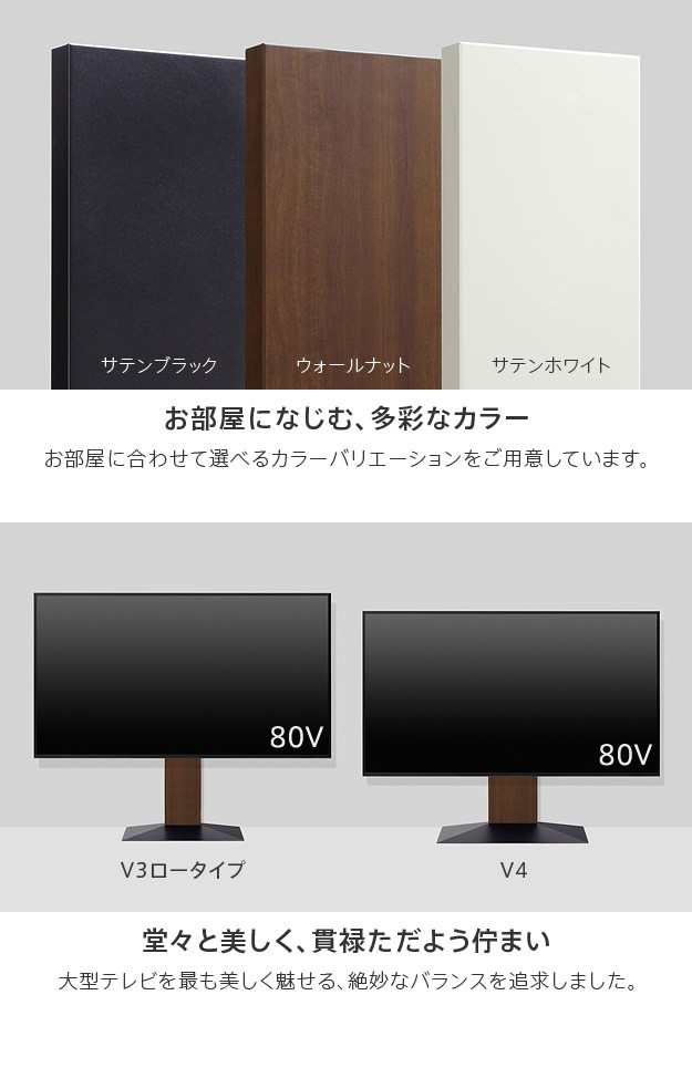 WALL テレビスタンド V4 フロアタイプ ロータイプ 60~90インチ 60~90V テレビ台 壁寄せ テレビラック ロー 低い おしゃれ  ヴィンテージ ｜au PAY マーケット