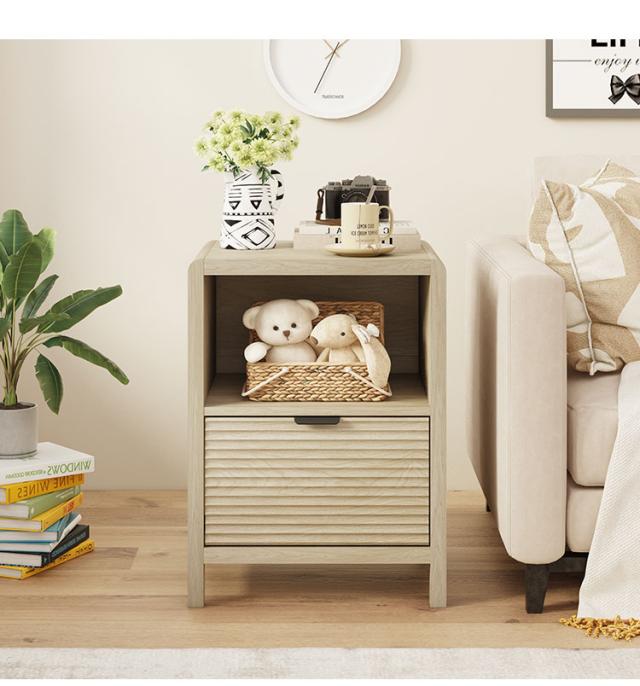 ROOMY SIDE TABLE SAND アップサイド ドゥ ルーミー サイドテーブル サンド BY-ET1503-1 収納 収納棚 韓国インテリア かわいい おしゃれ 木目調(代引不可)【送料無料】_3