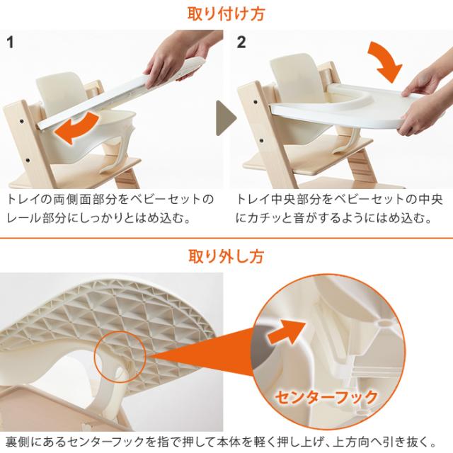 ストッケ　トレイ ストッケ トレイ Stokke Tray トリップトラップ 白 2点セット