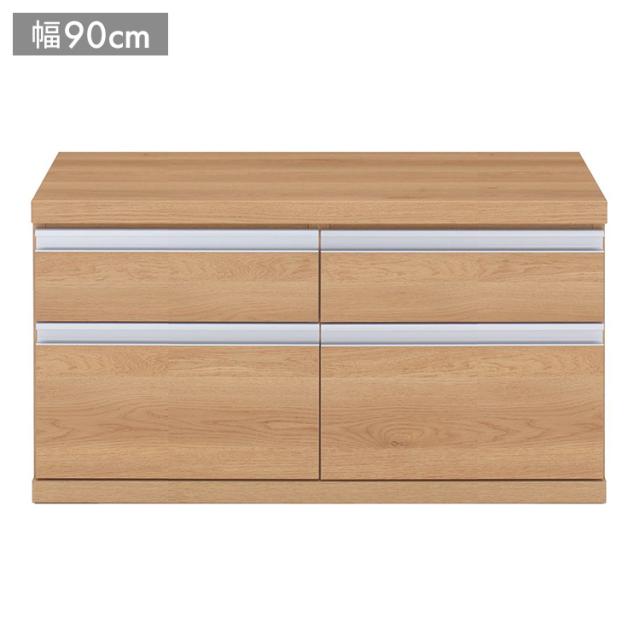 日本製 鏡面 エナメル塗装 ローチェスト 引き出しスライドレール