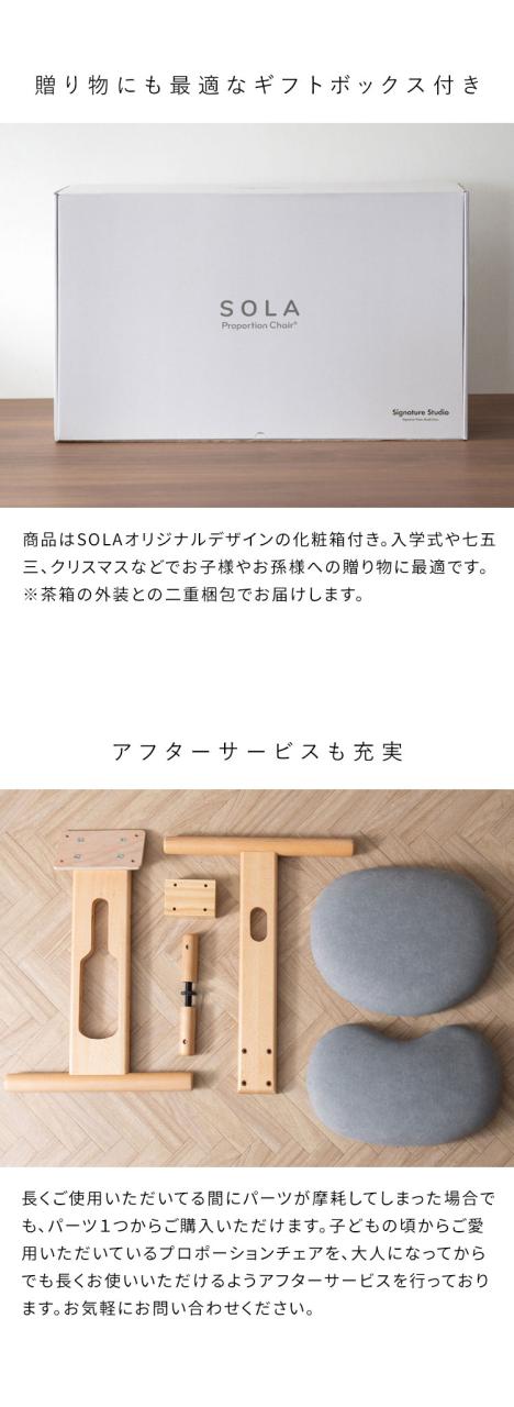 プロポーションチェア 学習チェア イス いす 椅子 快適 低反発ウレタン 膝クッション 子ども キッズ 勉強机 ダイニング学習 姿勢改善 集中力 無段階調節 コンパクトサイズ SOLA(代引不可)【送料無料】_12
