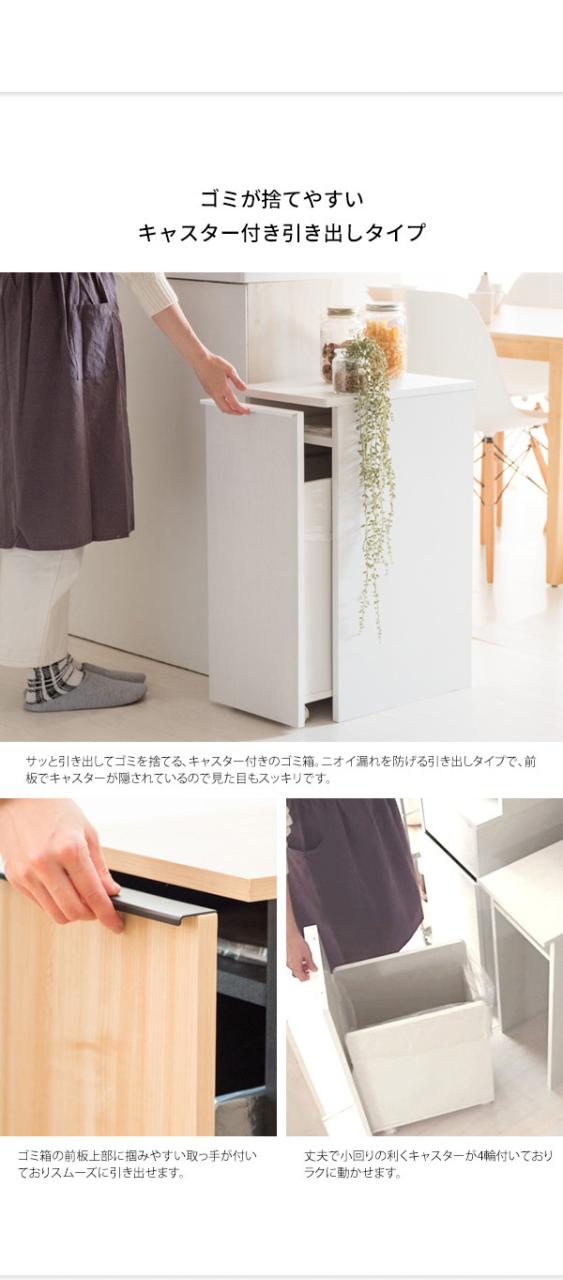 ドロワーダストボックス ゴミ箱 おしゃれ 分別 縦型 スリム 45L
