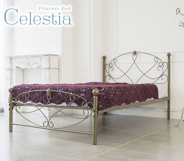 お姫様ベッド Celestia(セレスティア) シングル フレームのみ アイアン