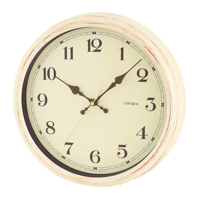 電波掛時計エアリアルレトロ W-571 WH シンプル ナチュラル おしゃれ インテリア雑貨 インテリア 雑貨 時計【送料無料】の通販は 4,680円