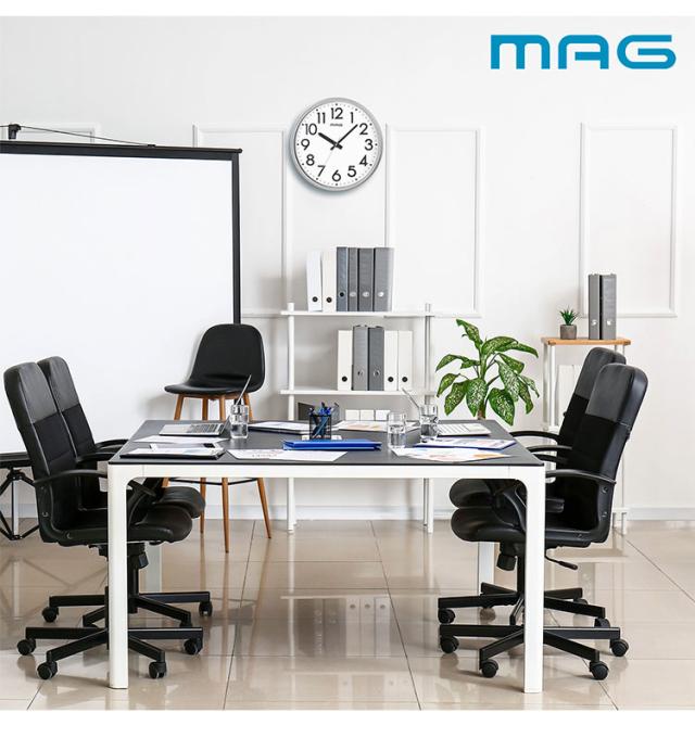 MAG 掛け時計 壁掛け時計 オフィス 事務所 工場 倉庫 大型 大きい 50.0cm 防災 安全 プラスチック 軽量 アナログ 静音 連続秒針 シルバー メガタイム W-799 SM-Z ノア精密【送料無料】_7