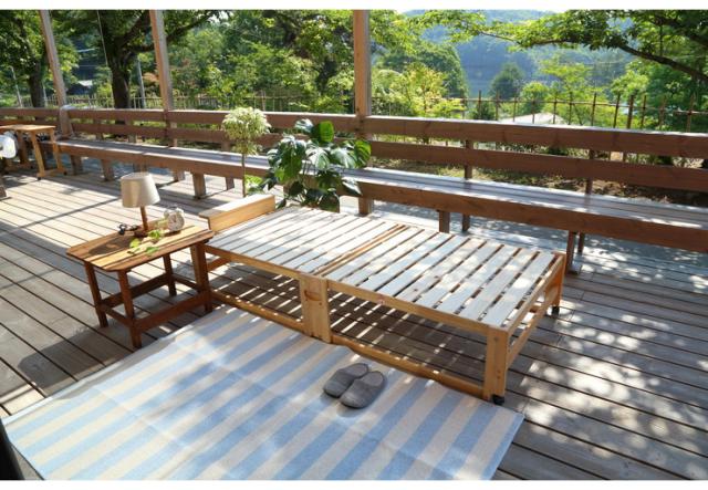 中居木工 日本製 折りたたみ すのこ ベッド ひのき ハイタイプ