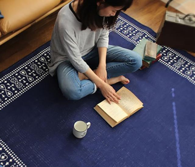 日本製 洗える ラグ マット(130×176cm) 綿混ラグ 洗濯 じゅうたん カーペット ラグ ラグマット モダン リビング 夏用(代引不可)【送料無料】の通販は 5,390円