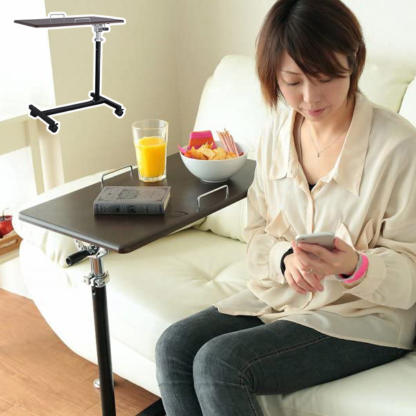 オスマック 角度調整機能付きマルチテーブル ダークブラウン【送料無料】