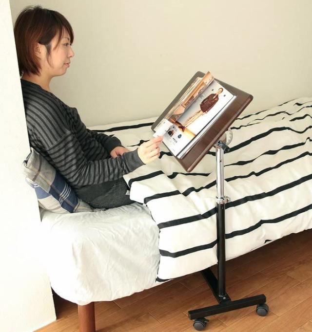 オスマック 角度調整機能付きマルチテーブル ダークブラウン【送料無料】_1