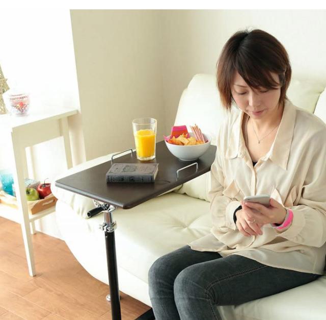 オスマック 角度調整機能付きマルチテーブル ダークブラウン【送料無料】_2