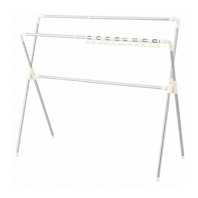 ベストコ ステンレス 布団干し 縦横伸縮 コンパクト 幅101~152×奥行70×高さ88~125cm ライトグレー NY-272【送料無料】 4,994円