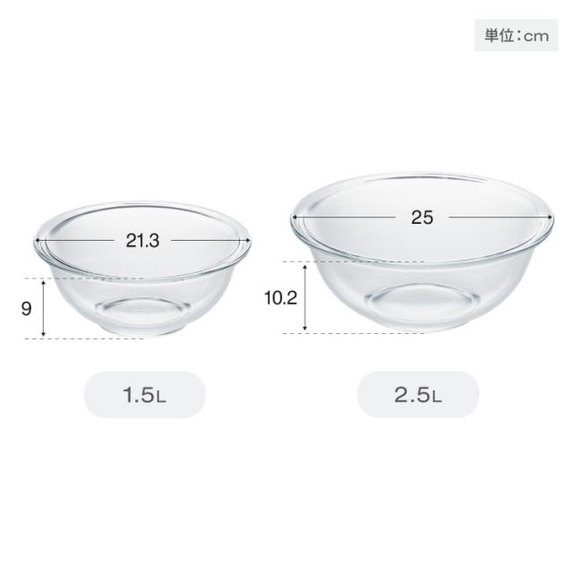 iwaki イワキ 耐熱ガラスボウル 5点セット レンジOK オーブン