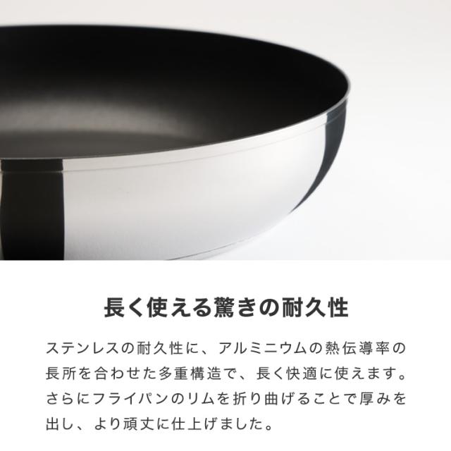 MEYER マイヤー フライパン 24cm ガラス蓋セット ステンレス ガス火 IH対応 PFOAフリー STAR CHEF 4 スターシェフ 新モデル シルバー フッ素 焦げ付かない シンプル おしゃれ(代引不可)【送料無料】_6