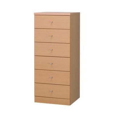 完成品 木製 チェスト 幅44×奥行41×高さ104.5cm 六段 日本製 国産 6段 収納 棚 隙間 収納 整理 ナチュラル シンプル おしゃれ(代引不可