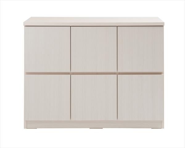 日本製 完成品 スクエア キャビネット 幅104.5 高さ80 おしゃれ スリム 大容量 収納 国産 木目調 白 木製 アンティーク 2段 二列(代引不可)【送料無料】