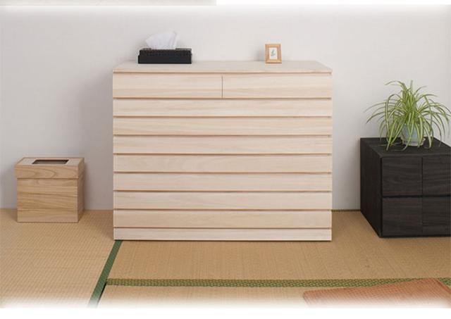 チェスト 桐 日本製 完成品 幅100.5 高さ79.5 洋風 8段 収納 八段 引き出し モダン 和風 おしゃれ 国産 木目調 天然木 木製 大容量(代引不可)【送料無料】_12