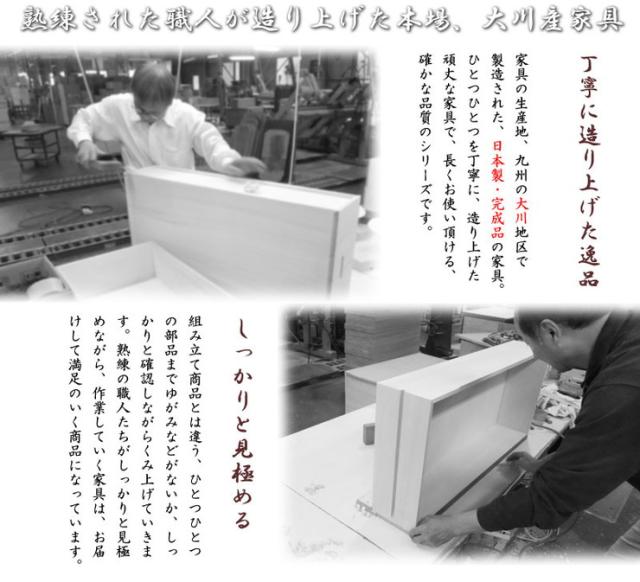 日本製 完成品 大川家具 スタイリッシュ カウンター下 収納 幅120 ワイド 大容量 引き戸タイプ 国産 ホワイト 白 おしゃれ 北欧 食器棚(代引不可)【送料無料】_3