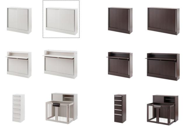 日本製 完成品 大川家具 スタイリッシュ カウンター下 収納 幅120 ワイド 大容量 引き戸タイプ 国産 ホワイト 白 おしゃれ 北欧 食器棚(代引不可)【送料無料】_5