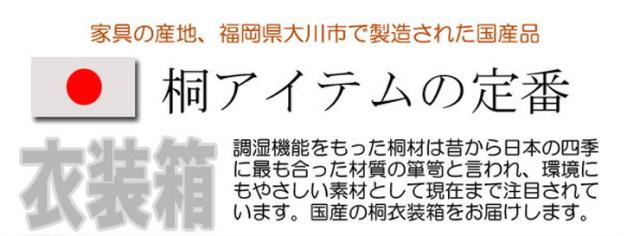 日本製 国産 完成品 桐衣装箱2段 セミロング 収納 桐収納 桐 押入れ収納 収納ボックス シンプル 和風 収納箱 衣装ケース 衣装箱(代引不可_1
