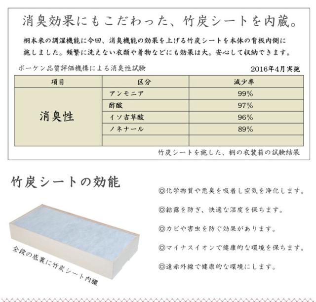 桐 衣裳ケース 日本製 完成品 国産 スタッキング 2段 収納 桐 天然木 押入れ 和風 和室 木製 木目調 軽量 大容量(代引不可)【送料無料】_5
