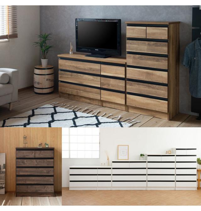 日本製 完成品 大川家具 brash 幅100 チェスト ナチュラル 茶 大容量 ワイド アンティーク 西海岸 モダン 箪笥 タンス 高さ85 ハイタイプ ワードローブ 国産(代引不可)【送料無料】_8