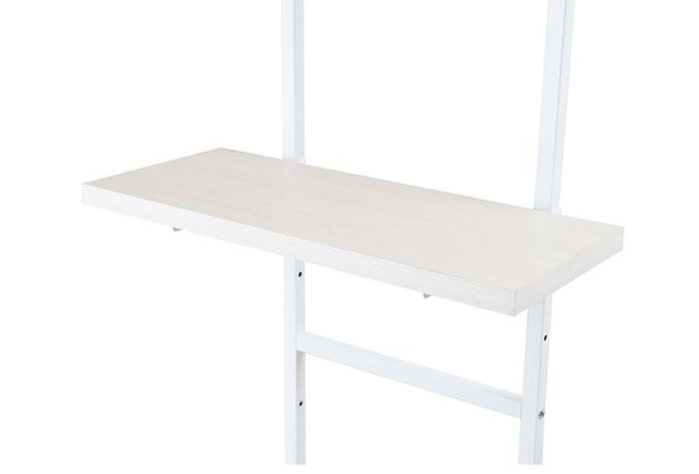 突っ張り壁面収納 無段階調整2枚棚オープンラック 幅59.5cm ホワイトウォッシュ 棚 つっぱり 薄型 収納 ディスプレイラック 店舗 新生活 カフェ サロン 一人暮らし diy 北欧 ランドリー(代引不可)【送料無料】_9
